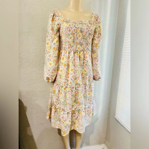 Lily Rose floral print women’s dress size S bohemian , romantic - Picture 3 of 16